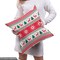 Ambesonne Christmas Fabric by The Yard, Traditional Reindeer Xmas Tree Snowflake Border Knitted Seem Pattern, Decorative Fabric for Upholstery and Home Accents, 3 Yards, Vermilion White